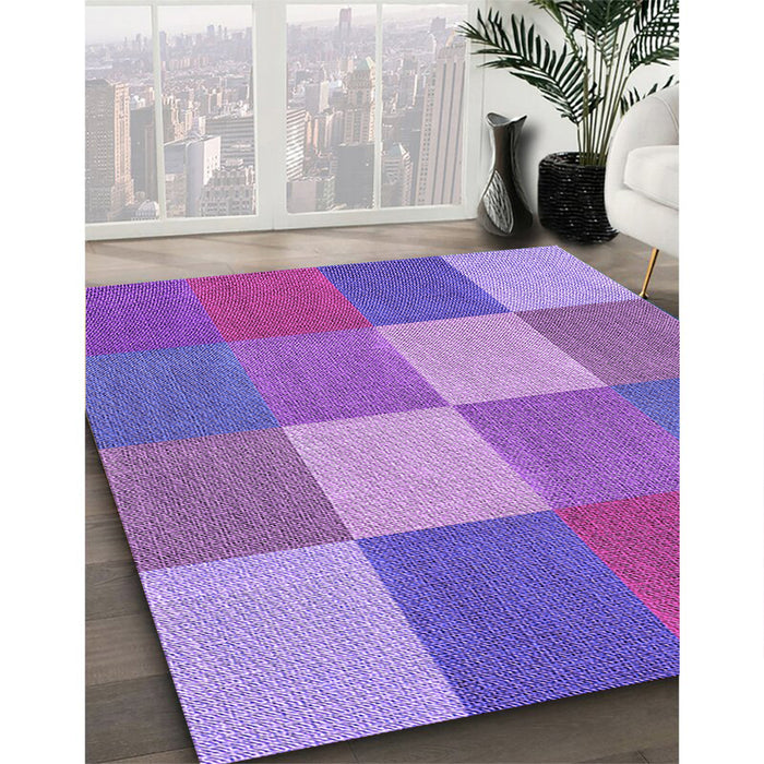 Machine Washable Transitional Purple Rug in a Family Room, wshpat1108pur