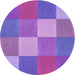 Square Patterned Purple Rug, pat1108pur