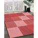 Patterned Red Rug in Family Room, pat1108rd