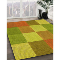 Patterned Mahogany Brown Rug, pat1108yw