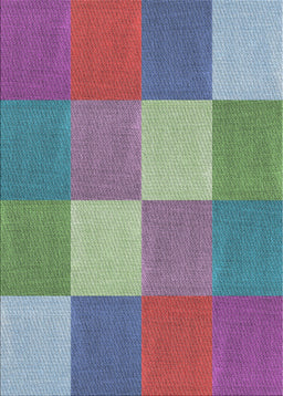 Patterned Blue Green Novelty Rug, pat1108