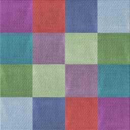 Square Patterned Blue Green Novelty Rug, pat1108