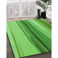 Patterned Emerald Green Rug, pat1109grn