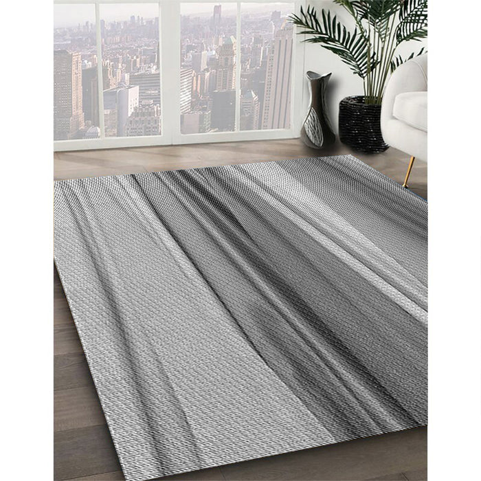 Patterned Cloud Gray Rug in Family Room, pat1109gry