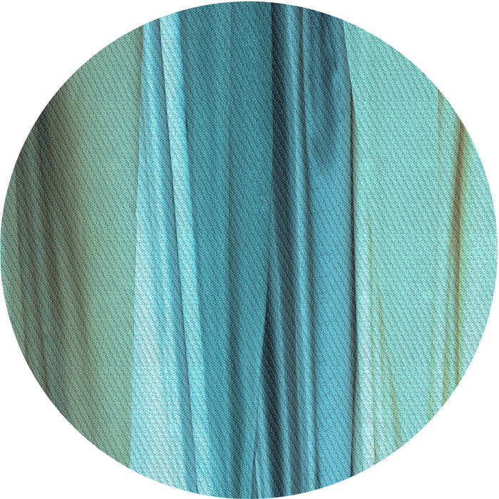 Square Patterned Aquamarine Stone Green Rug, pat1109lblu