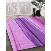 Patterned Violet Purple Rug, pat1109pur