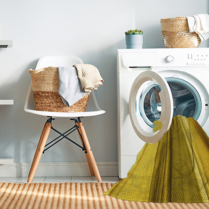 Machine Washable Transitional Dark Bisque Brown Rug in a Washing Machine, wshpat1109yw