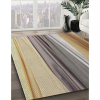 Patterned Reddish Brown Novelty Rug, pat1109