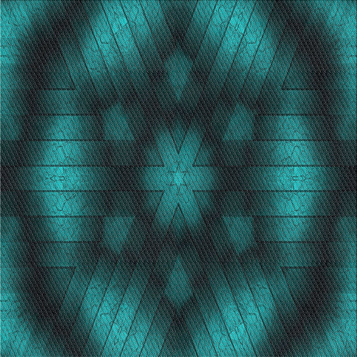 Square Patterned Light Sea Green Novelty Rug, pat110