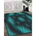 Patterned Light Sea Green Novelty Rug in Family Room, pat110