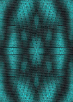 Patterned Light Sea Green Novelty Rug, pat110