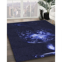 Patterned Night Blue Rug, pat111blu