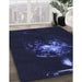 Patterned Night Blue Rug in Family Room, pat111blu