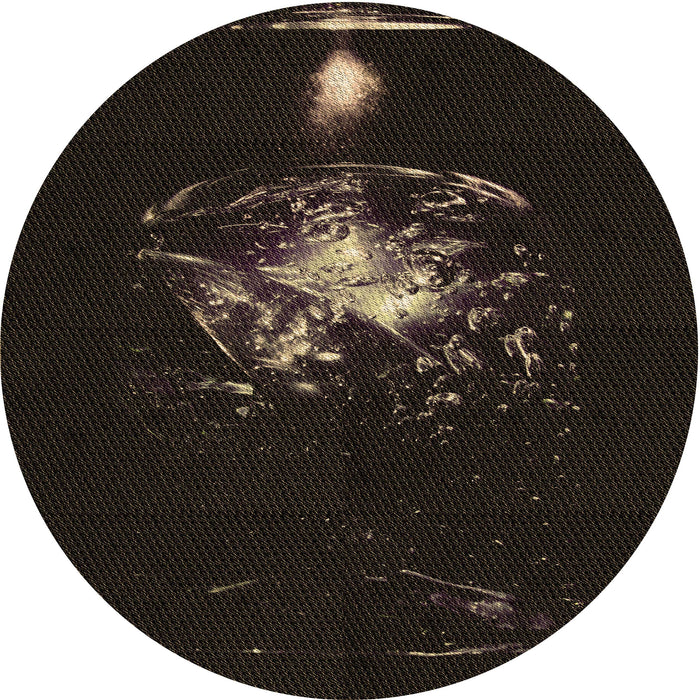 Square Machine Washable Transitional Black Rug in a Living Room, wshpat111brn