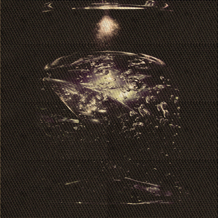 Round Patterned Black Rug, pat111brn