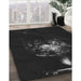 Machine Washable Transitional Black Rug in a Family Room, wshpat111gry