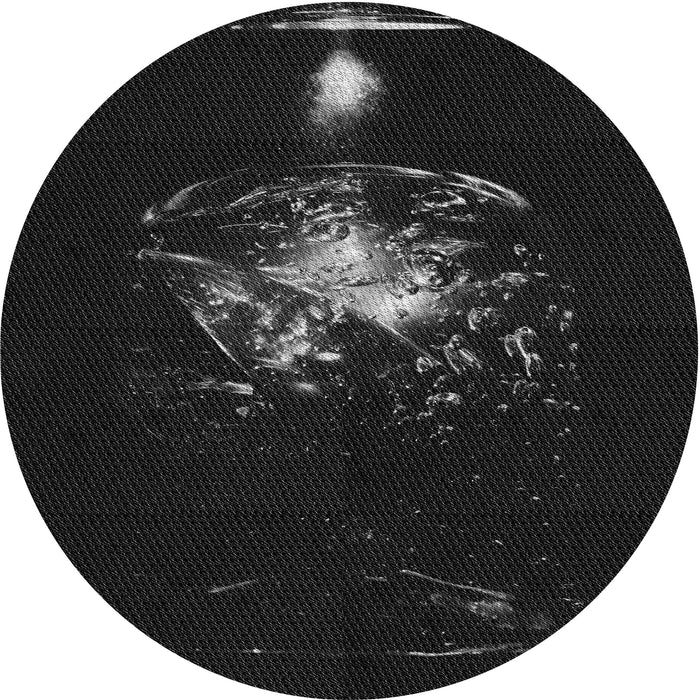 Square Machine Washable Transitional Black Rug in a Living Room, wshpat111gry