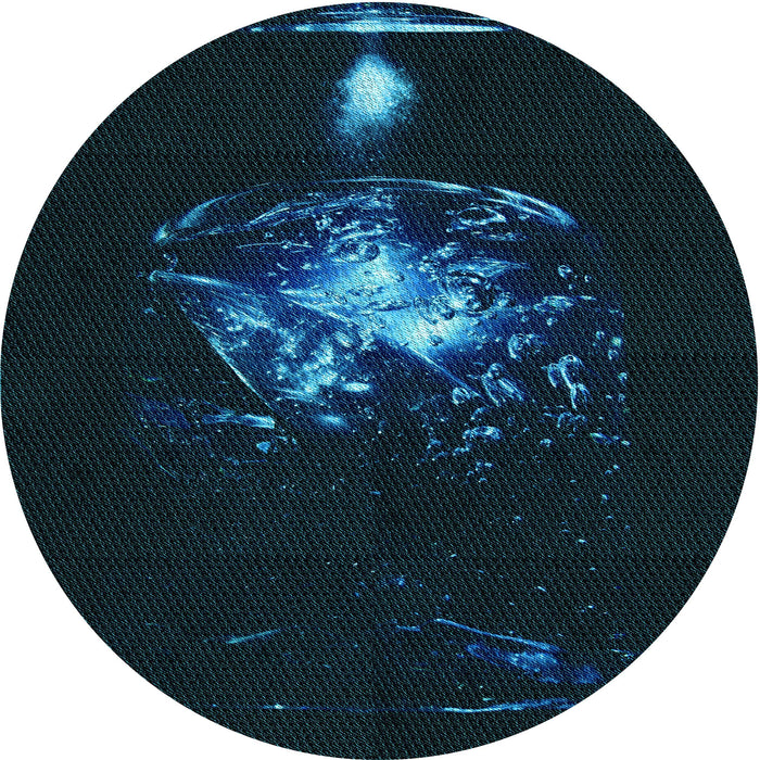 Square Machine Washable Transitional Black Rug in a Living Room, wshpat111lblu