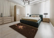 Patterned Black Rug in a Bedroom, pat111org