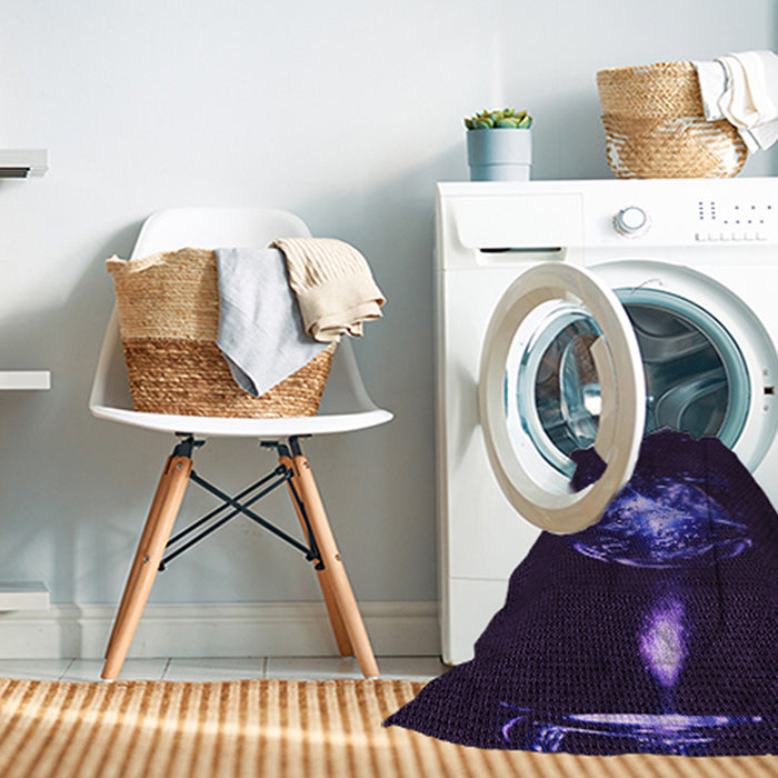 Machine Washable Transitional Purple Rug in a Washing Machine, wshpat111pur