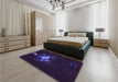 Patterned Purple Rug in a Bedroom, pat111pur