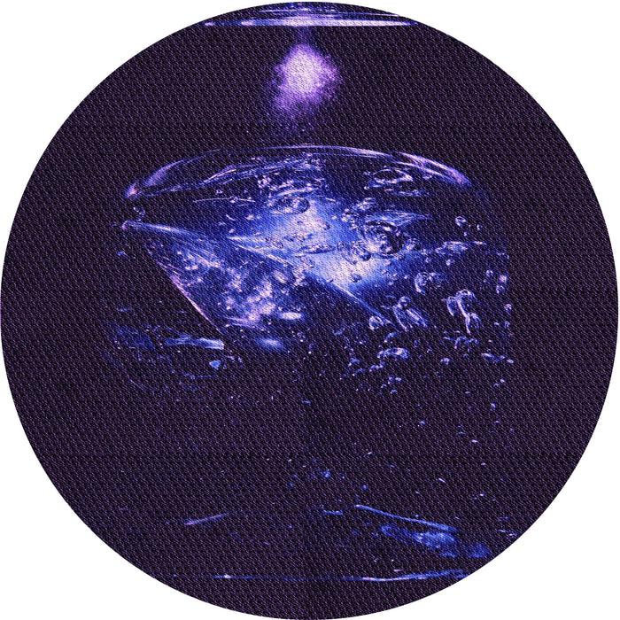 Square Machine Washable Transitional Purple Rug in a Living Room, wshpat111pur