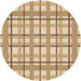 Square Patterned Brown Gold Rug, pat1110brn