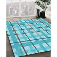 Patterned Blue Rug, pat1110lblu