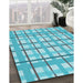 Machine Washable Transitional Blue Rug in a Family Room, wshpat1110lblu