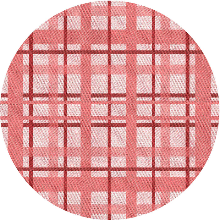 Square Patterned Pastel Pink Rug, pat1110rd