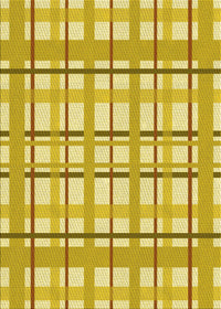 Machine Washable Transitional Bold Yellow Rug, wshpat1110yw