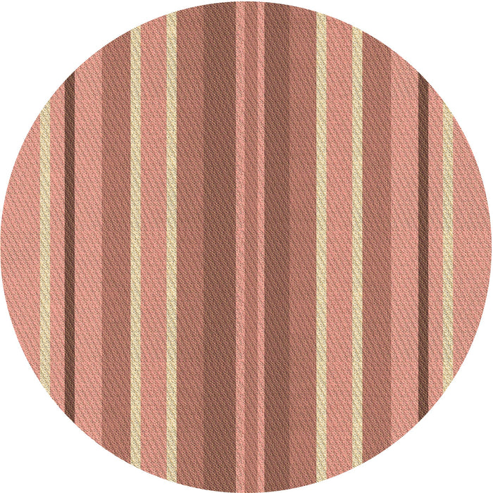 Square Patterned Light Salmon Rose Pink Rug, pat1111brn