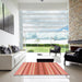 Machine Washable Transitional Orange Rug in a Kitchen, wshpat1111org