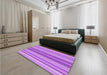 Patterned Violet Purple Rug in a Bedroom, pat1111pur