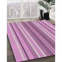 Patterned Pastel Purple Pink Novelty Rug, pat1111