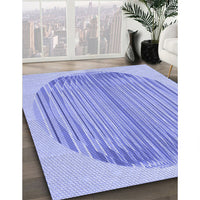 Patterned Light Slate Blue Rug, pat1112blu