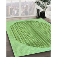 Patterned Apple Green Rug, pat1112grn