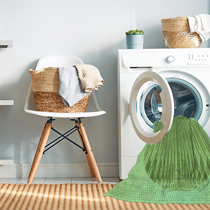 Machine Washable Transitional Apple Green Rug in a Washing Machine, wshpat1112grn