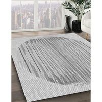 Patterned Gunmetal Gray Rug, pat1112gry