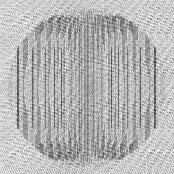 Round Patterned Gunmetal Gray Rug, pat1112gry