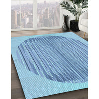 Patterned Iceberg Blue Rug, pat1112lblu