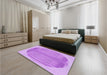 Patterned Pastel Purple Pink Rug in a Bedroom, pat1112pur