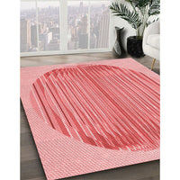 Patterned Pastel Pink Rug, pat1112rd