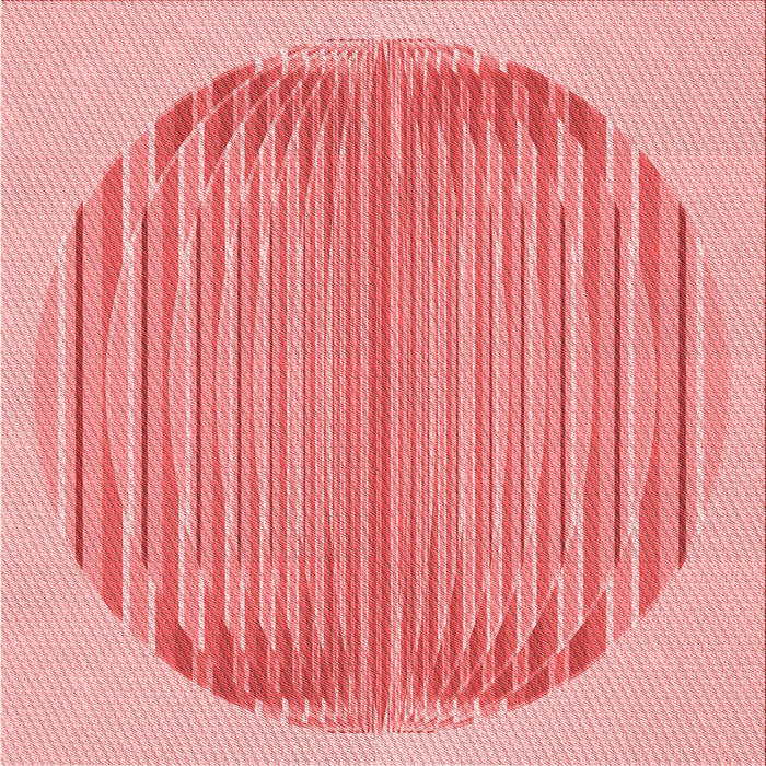 Round Machine Washable Transitional Pastel Pink Rug, wshpat1112rd