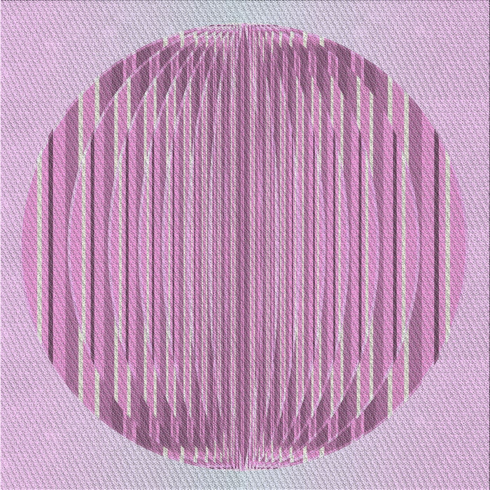 Square Patterned Blossom Pink Novelty Rug, pat1112