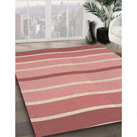 Patterned Red Rug, pat1113brn