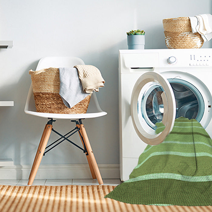 Machine Washable Transitional Yellow Green Rug in a Washing Machine, wshpat1113grn