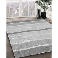 Patterned Gunmetal Gray Rug, pat1113gry