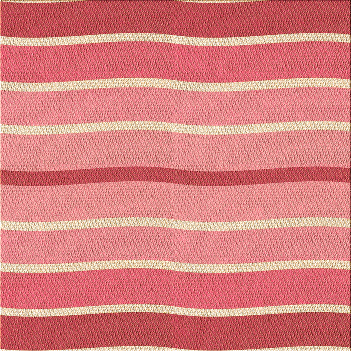 Round Patterned Light Salmon Rose Pink Rug, pat1113org
