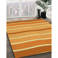 Patterned Orange Rug, pat1113yw